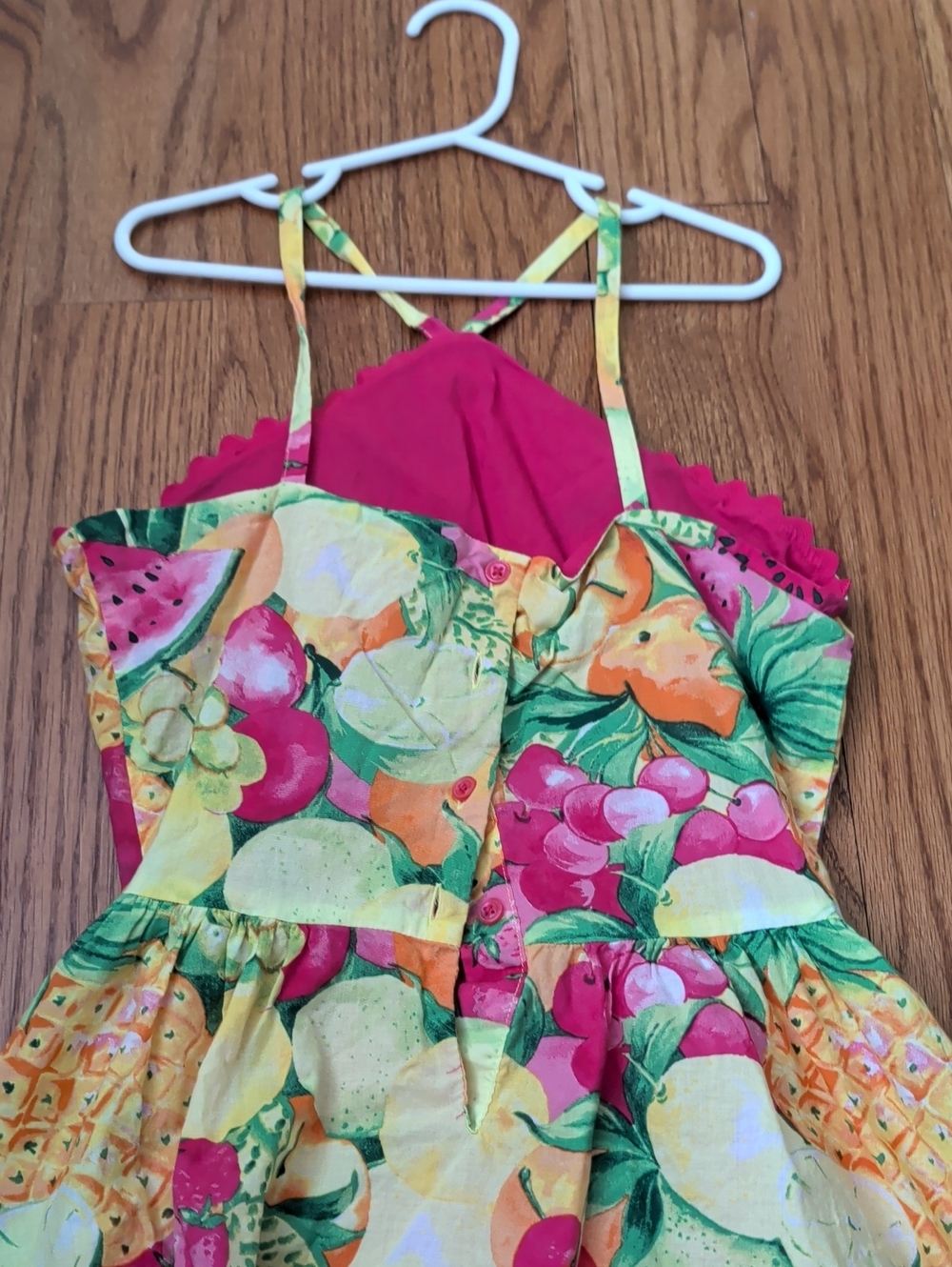 Janie and Jack Tropical Fruit Print Sundress - Yellow, Pink, Green, Orange - Picture 3 of 4